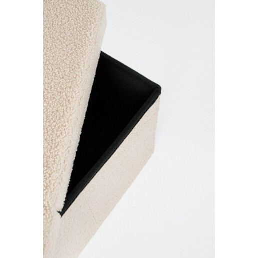 Banca textil bej Joris 76x38x38 cm