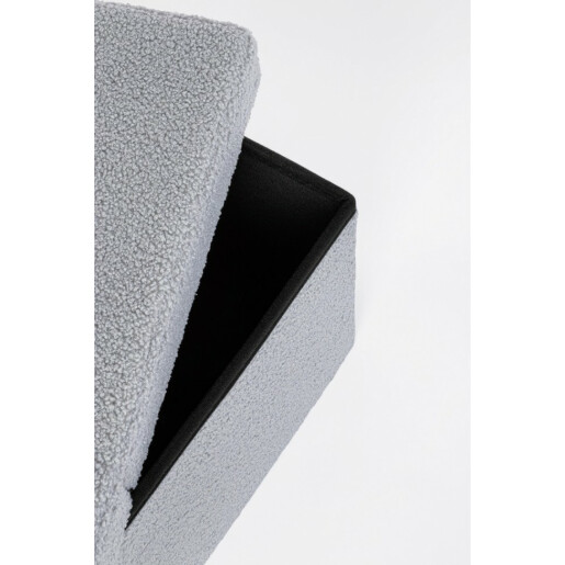Banca textil gri Joris 76x38x38 cm