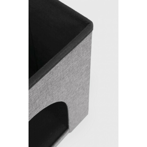 Casuta animale mdf textil gri 38x38x38 cm