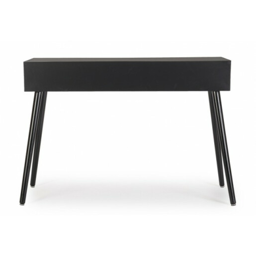 Consola 3 sertare mdf negru ratan natur Josine 110x40x78 cm