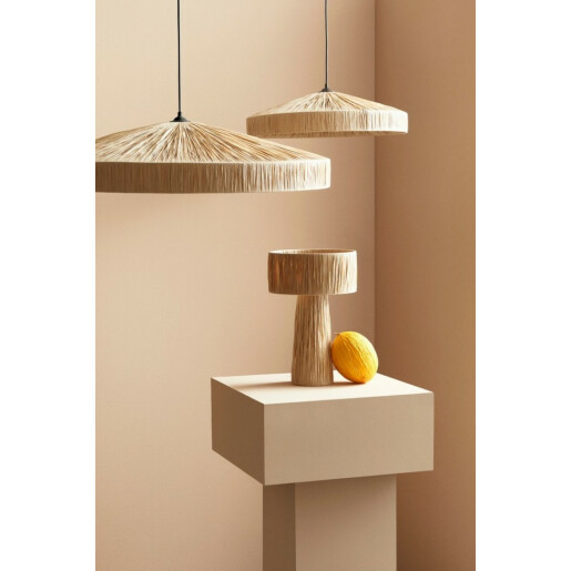 Veioza metal rafie natur Kanda 25x38 cm