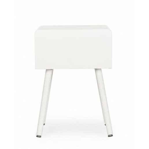 Noptiera lemn alb natur Charley 40x30x57 cm