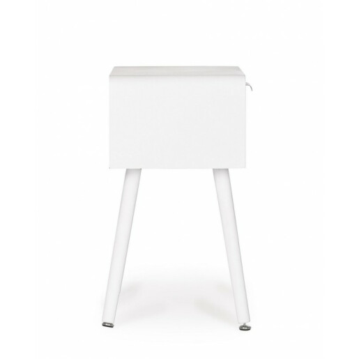Noptiera lemn alb natur Charley 40x30x57 cm