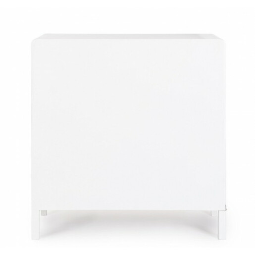 Comoda 3 sertare lemn alb natur Charley 80x40x82 cm