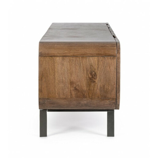 Comoda 3 usi 2 sertare lemn mango maro Orissa 172x44x55 cm