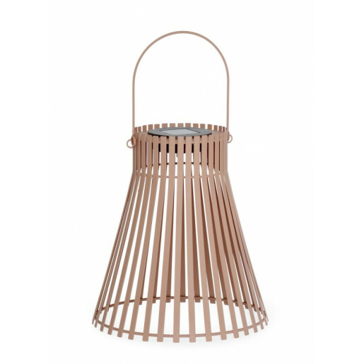 Set 4 lampi solare otel caramiziu 24x26-38 cm