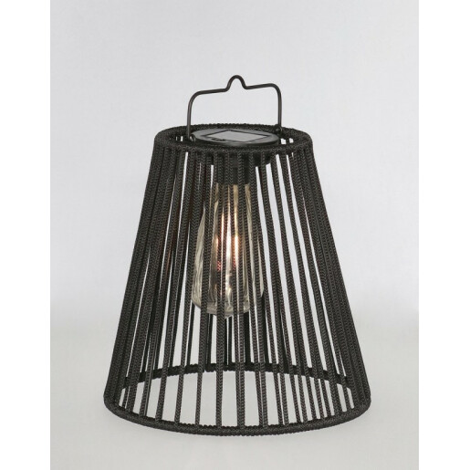 Set 4 lampi solare negre Nikhita 21.5x22-26.5 cm