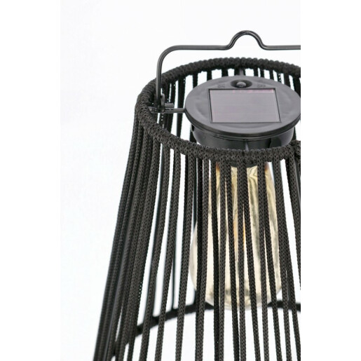 Lampa solara neagra Nikhita 21.5x22-26.5 cm
