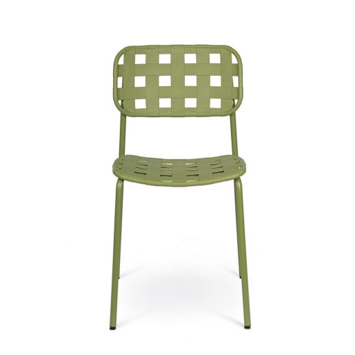 Set 4 scaune gradina otel verde Clover 52x40x80h