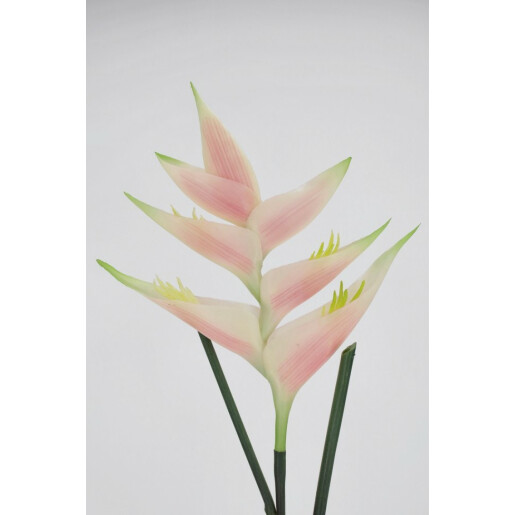 Set 12 flori artificiale verzi roz 86 cm