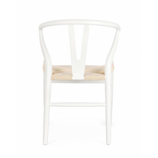 Scaun lemn natur alb Artas 49x42x78 cm