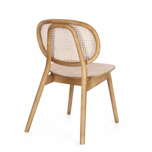 Scaun lemn rattan natur Adolis 49x42x81 cm