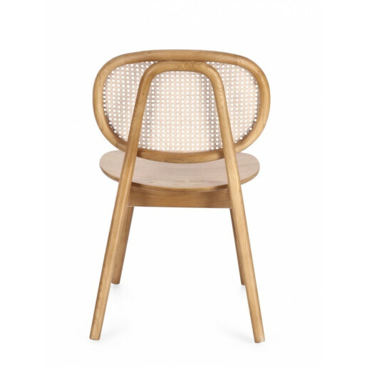 Scaun lemn rattan natur Adolis 49x42x81 cm