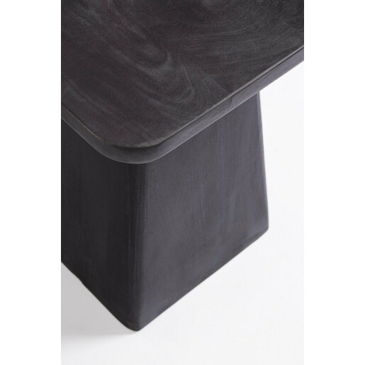 Set 2 masute lemn mango negru Fuji 60x60x40 cm, 40x40x50 cm