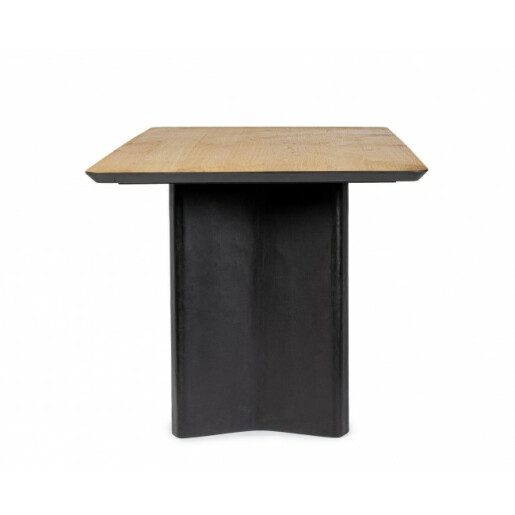 Masa mdf natur negru Stanwood 190x90x77 cm