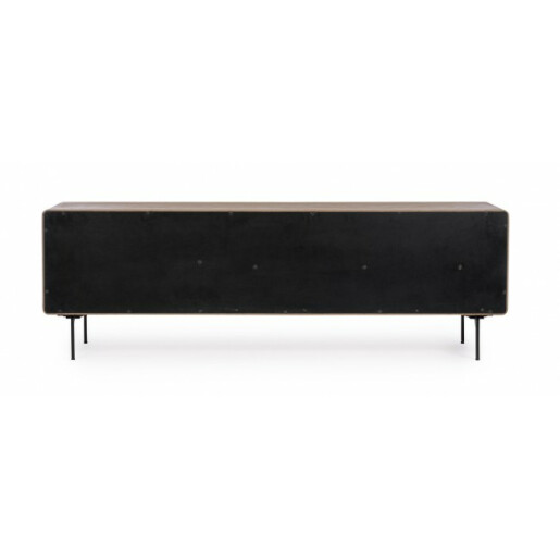Comoda TV 2 usi 3 sertare mdf natur Widald 160x40x50 cm