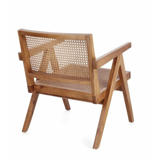 Fotoliu lemn rattan maro Galia 61x68.5x74 cm