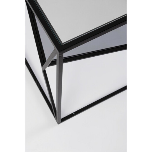 Masuta otel negru sticla Hydra 45x45x45 cm
