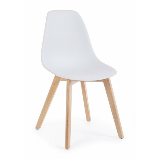Set 4 scaune albe System 51.5x46.5x86 cm