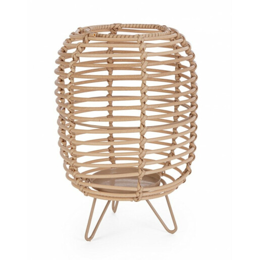 Felinar ratan sintetic natur Yulian 20x30 cm