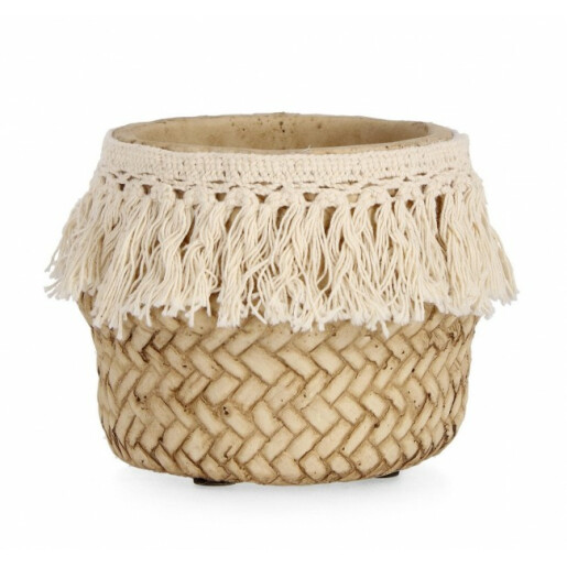 Set 8 ghivece flori ciment natur Paraguay II 10x8 cm