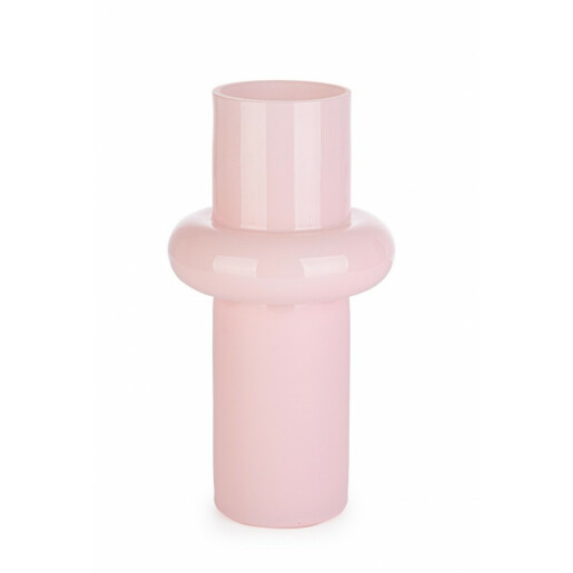 Vaza flori sticla roz Eirik 13x25 cm