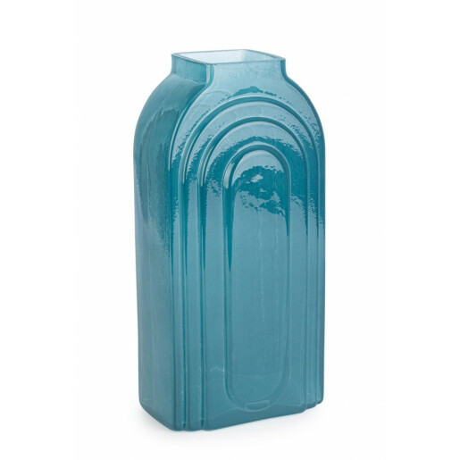 Set 6 vaze flori sticla albastra Frey 13x9.5x26.5 cm