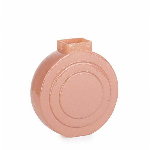 Set 12 vaze flori sticla roz somon Frey 15.5x6x16.5 cm