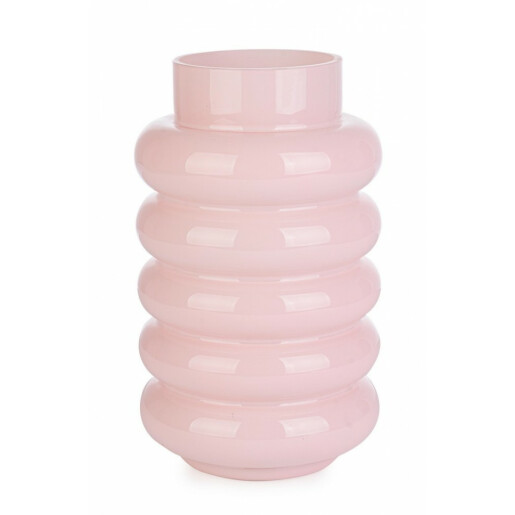 Set 6 vaze flori sticla roz Marny 15x25 cm