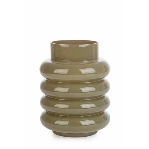 Vaza flori sticla verde maslin Marny 15x19.5 cm