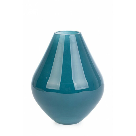 Vaza flori sticla albastra Klair 17.5x21.5 cm