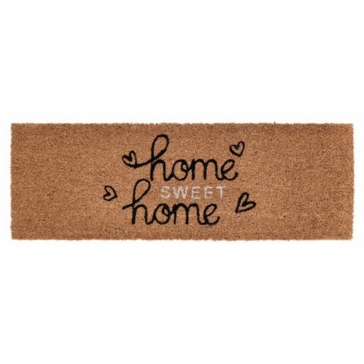 Covoras intrare casa natur negru alb Home 25x75x1.5 cm