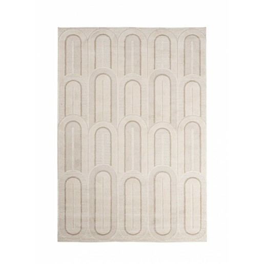 Covor textil crem gri Zina 160x230x0.9 cm