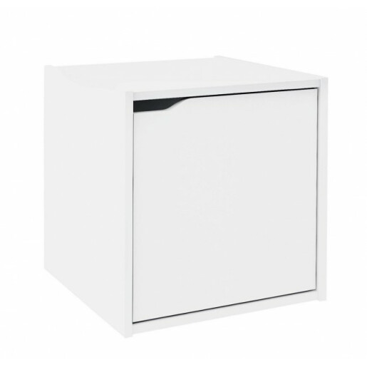 Raft pardoseala cu usa mdf alb 35x35x35 cm