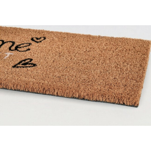 Covoras intrare casa natur negru alb Home 25x75x1.5 cm