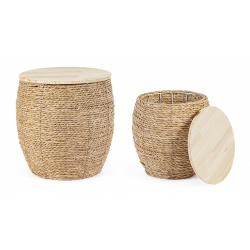 Set 2 cosuri depozitare natur Shakir 30x32 cm, 42x41 cm