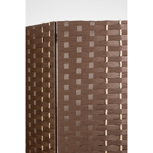 Paravan decorativ bambus hartie maro Jalila 135x6x180 cm