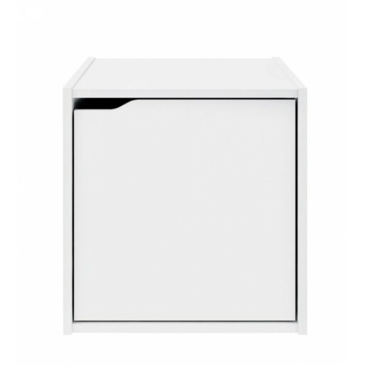 Raft pardoseala cu usa mdf alb 35x35x35 cm