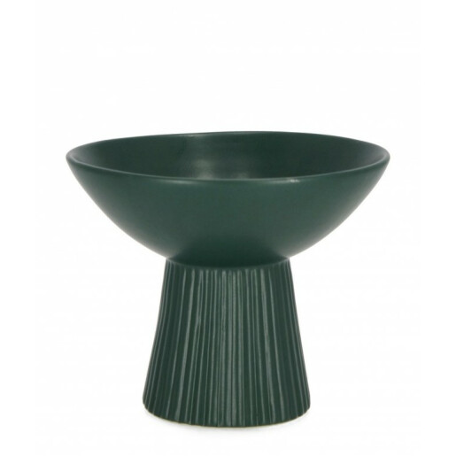 Vaza flori portelan verde Aulis 18x15 cm