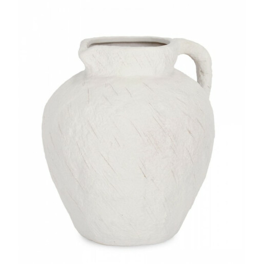 Vaza flori portelan alb Elayda 22.5x20.1x23.3 cm