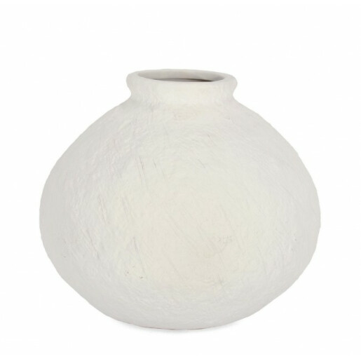 Vaza flori portelan alb Elayda 24.3x25.1x20.8 cm