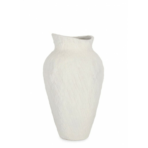 Set 4 vaze flori portelan alb Elayda 16.1x15.2x26.5 cm