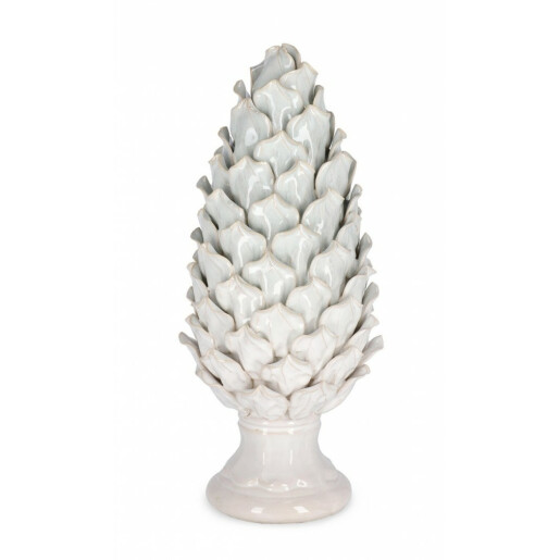 Decoratiune Con portelan alb 17x38.5 cm