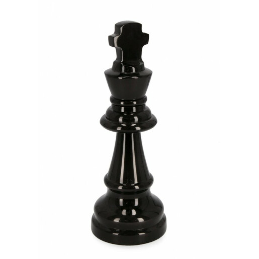 Set 2 piese Sah decorative metal negru 9.5x26.5 cm