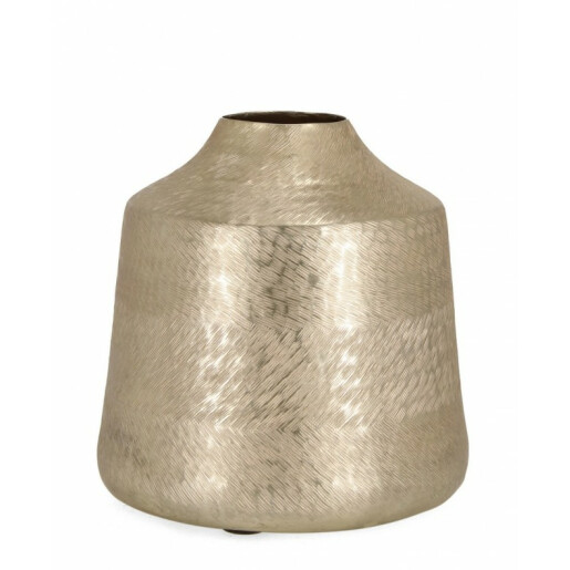 Vaza flori aluminiu auriu Svas 22.5x21 cm