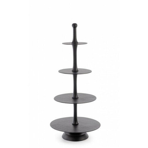 Platou supraetajat metal negru Mallet 55x123 cm