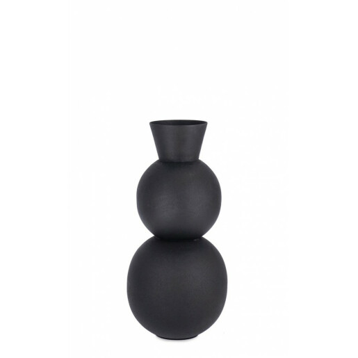 Set 4 vaze flori metal negru Ridhi 15x32.5 cm