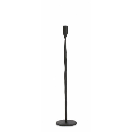 Set 2 sfesnice metal negru Tehri 10.5x50 cm