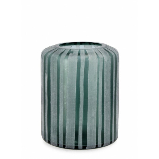Vaza flori sticla albastra Aruni 17x27 cm