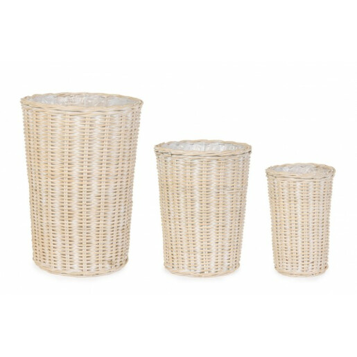 Set 3 cosuri ratan natur Randy 35x24 cm, 41x32 cm, 55x39 cm